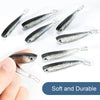 Syosisny 50 PCS Plastic Soft Fishing Lure, Lifelike Forked Tail Minnow, Fishing Baits Tackle for Saltwater and Freshwater Bass, Crappie, Walleye, or Trout Lures