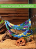 Reptile Hammock - Soft Double-Layered Bearded Dragon Hammock Swing Hanging Bed with Strong Suction Cups & Hooks, for Gecko Chameleon Small Reptiles, Triangular
