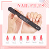 Nail Files and Buffers, AZUREBEAUTY 12Pcs Professional Manicure Tools Kit, 6 Pcs Double Sided 100/180 Grit Nail Files & 6Pcs Rectangular Nail Buffer Block Random Color