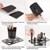 Luckyiren Acrylic Makeup Brushes Drying Rack, Brushes Dryer, Collapsible Holder Stand Tree Tray Support Display for Makeup Artist Nail Brushes Paintbrushes Makeup Lovers, 28 Slot, Black, Unisex
