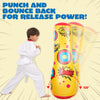 2 Pack Inflatable Bopper, 47 Inches Kids Punching Bag with Bounce-Back Action, Inflatable Punching Bag for Kids