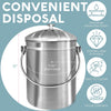 EPICA Countertop Compost Bin Kitchen | 1.3 Gallon | Odorless Composting Bin with Carbon Filters | Indoor Compost Bin with Lid | Stainless Steel Kitchen Composter for Food Scraps & Waste Recycling