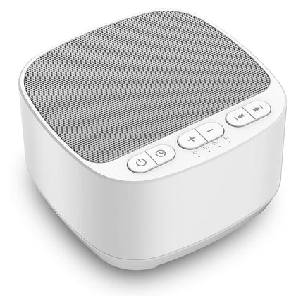 Magicteam Sleep Sound White Noise Machine with 40 Natural Soothing Sounds and Memory Function 32 Levels of Volume Powered by AC or USB and Sleep Timer Sound Therapy for Baby Kids Adults (B-White)