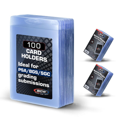 BCW SR1 Grading Submission Sleeves for PSA | Save & Grade Your Cards | Semi Rigid Card Holder 100ct