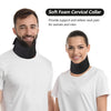 Soft Foam Neck Brace Universal Cervical Collar, Adjustable Support Brace for Sleeping - Relieves Pain and Spine Pressure, Neck Collar After Whiplash or Injury (Black, 3