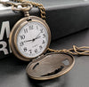 Top Fashion Watches Vintage Bronze Steam Train Mens Kids Quartz Gift Pocket Watch with Chain