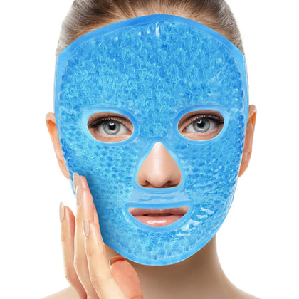 Ice Pack Cold Face Eye Masks Reduce Face Puff, Dark Circles, Reusable Cold Hot Gel Face Eye Mask, Suitable for Women Facial SPA, Ice Face Mask for Sleeping, Headaches (Blue)
