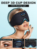 Sleep Headphones, 3D Sleep Mask Bluetooth Wireless Music Eye Mask, LC-dolida Sleeping Headphones for Side Sleepers Sleep Mask with Bluetooth Headphones Ultra-Thin Stereo Speakers Perfect for Sleeping