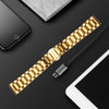 BINLUN Stainless Steel Watch Bands Replacement with Straight & Curved End 6 Colors(Gold, Sliver, Black, Rose Gold, Gold-Silver Two Tone, Silver-Rose Gold) 9 Sizes(12mm-24mm)