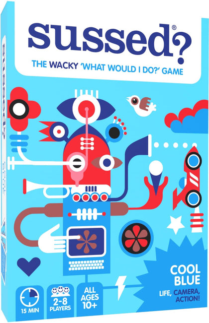 SUSSED The Wacky 'What Would I Do?' Card Game - Social Fun for Teens, Boys & Girls - 10+ Years - Cool Blue Deck with 200 Great Conversation Starters