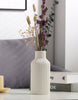 White Ceramic Flower Vase,Minimalist Modern Home Decor,Small Pampas Grass Vases for Decor,Table,Shelf Bookshelf Decor,Mantel,Entryway Decor and Centerpieces(8 in)