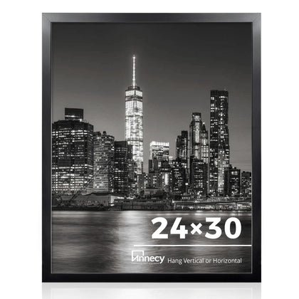 Annecy 24x30 Picture Frame Black?1 Pack?, 24 x 30 Picture Frame for Wall Decoration, Classic Black Minimalist Style Suitable for Decorating Houses, Offices, Hotels