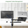 UPGRAVITY Monitor and Laptop Mount, Single Monitor Arm with Laptop Tray for 13