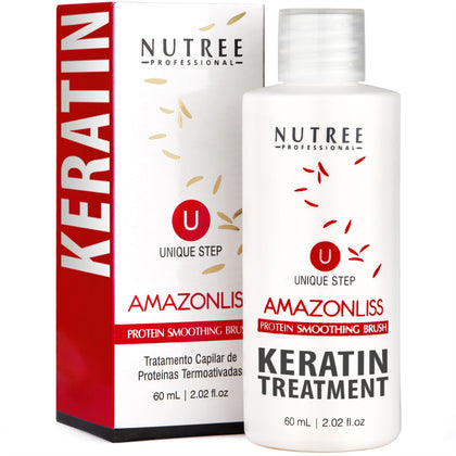 Amazonliss Brazilian Keratin Hair Treatment One Step Protein Hair Treatment Formaldehyde Free Hair Strengthening Alisado Brasileño Keratina. Packaging may vary (One Step Keratin 2.02 Fl Oz)