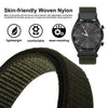 WOCCI 16mm Adjustable Nylon Watch Band, Quick Release Sport Loop Strap (Army Green)