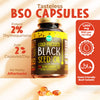 MAJU's Black Seed Oil Capsules - Cold Pressed, 2% Thymoquinone, 100% Turkish Black Cumin Nigella Sativa Seed Oil, 100% Liquid Pure Blackseed Oil 60 Count, 500mg per Capsule