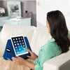Ontel Pillow Pad Ultra Multi-Angle Soft Tablet Stand, Blue - Comfortable Angled Viewing for iPad, Tablets, Kindle, Smartphones, Books, Magazines, and More