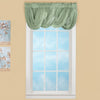 Collections Etc Scoop Two-Piece Rod Pocket Solid-Colored Sheer Valances for Windows, Decorative Accent and Added Privacy for Any Room in Home, Sage
