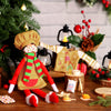 Kacctyen 12 Pcs Sleeping Bag Elf Doll Baking Theme Christmas Accessories Includes Christmas Doll Sleeping Bag Bathrobe Apron Chef's Hat Scarf Glasses Pillow Eye Mask Shoes Mask Hammock Elf Doll Props