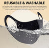 ROYALZE 20PCS Light Weight Unisex Adult Fashion Face Covering, Reusable, Dust Proof, Washable Masks Black