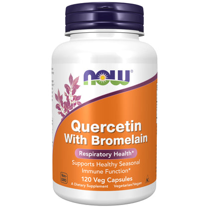 NOW Supplements, Quercetin with Bromelain, Balanced Immune System, 120 Veg Capsules
