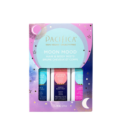 Pacifica Beauty | Moon Moods Hair Perfume & Body Spray Trial Set | Featuring Dream Moon Mini | 3 Scents | Fragrance Sampler Gift Set | Natural + Essential Oils | Clean | Vegan + Cruelty Free