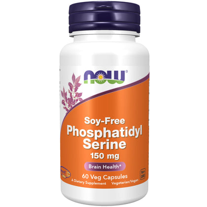 NOW Supplements, Soy-Free Phosphatidyl Serine (150mg), Brain Health*, 60 Veg Capsules