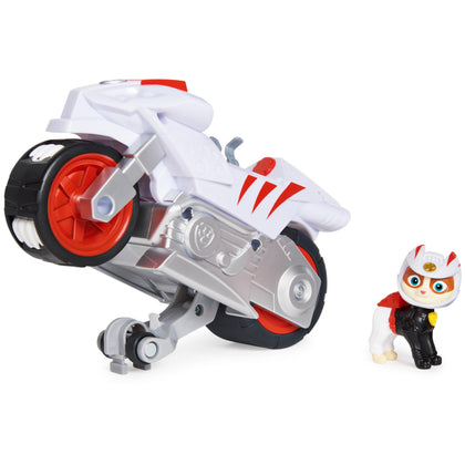 Paw Patrol, Moto Pups Wildcats Deluxe Pull Back Motorcycle Vehicle with Wheelie Feature and Toy Figure