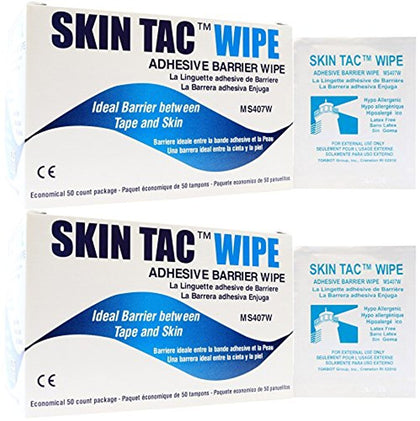 Torbot Skin Tac H Adhesive Barrier Wipes 50 Count (2 Pack)
