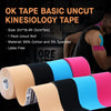 OK TAPE Kinesiology Tape, Basic Original Cotton Elastic Athletic Tape for Support and Recovery, Sports Tape Therapeutic Pain Relief, 2in×16.4ft Uncut Roll - Beige