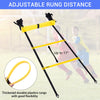 Ohuhu Agility Ladder Speed Training Equipment 12 Rung Exercise Ladders with Ground Stakes for Soccer Football Boxing Footwork Sports Feet Fitness Training Ladder with Carry Bag Yellow or Blue