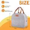 Lunch Bag for Women & Men Adult Insulated Lunch Box, Small Leakproof Cooler Food Lunch Containers Reusable High Capacity Lunch Tote Bags for Work, Travel, Outdoor (Grey)