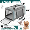 GAPZER Pet Carrier for Large Cats 20 lbs+ / Soft Sided Small Dog Travel Carrier Top Load/Collapsible Carrier Bag for Big Cat / 2 Kittens Sturdy Transport Carrier Long Trips/Medium Cats 15 pounds