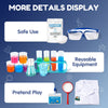 60 Science Experiment Klever Kit with Lab Coat Scientist Costume Dress Up and Role Play Toys Gift for Kids Christmas Birthday Party