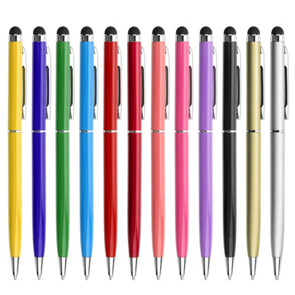 12 Pack Stylus Pens for Touch Screens innhom Stylus Pen for ipad Compatible with iPad iPhone Tablets Samsung Kindle and Black Ink Ballpoint Pens-2 in 1 Stylists Pens