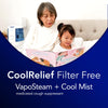 Vicks Filter-Free CoolRelief Cool Mist Ultrasonic Humidifier, Medium Room, 1.2 Gallon Tank - Visible, Medicated for Baby, Kids and Adults, Works With Vicks VapoPads and VapoSteam