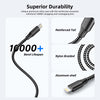 iPhone Charger Fast Charging Cord 3 Pack 10 FT Apple MFi Certified Lightning Cable Nylon Braided iPhone Charger Cord Compatible with iPhone 13 12 11 Pro Max XR XS X 8 7 6 Plus SE iPad and More