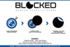 BLOCKED Webcam/Camera Vinyl Covers | Low-Tack Restickable Webcam Sticker | Multiple Sizes | Black 57-Pack Tabbed (Muted Matte)