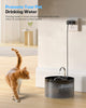 UIOOQ Cat Water Fountain, Pet Waterer Fountain with Ultra Silent Pump, Activated Carbon Filter Keep Water Fresh, 2.2L Capacity, Faucet Design, Anti Sputtering, Suit for All Kinds of Cat