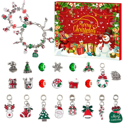 Christmas Advent Calendar Girl Christmas Countdown Calendar 2023 Xmas Countdown Calendar with 2 sets DIY Bracelets for Teens Age 5-18