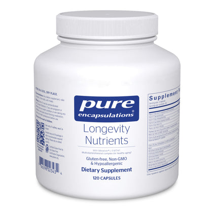 Pure Encapsulations Longevity Nutrients | Multivitamin/Mineral Complex to Support Healthy Aging, Brain Function, Eyes, Bones, and Vascular Health* | 120 Capsules