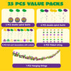 JOYIN 25 PCS Assorted Mardi Gras-Themed Set with 24 Hanging Swirls and 1 Strings with Garland Party Decorations Supplies