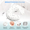 LAT Nursing Pillow and Positioner,Best for Mom Breastfeeding Pillow,100% Cotton Soft Fits Snug On Infant (Giraffe & Elephant)