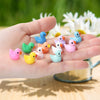 LOUHUA Mini Ducks 220 Pack Tiny Duck Figurines Bulk for Miniature Dollhouse Decor Accessories Garden Aquarium Potted Ornament Party Toys DIY Charms Office Classroom Activity to Hide