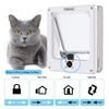 CEESC Cat Doors, Magnetic Pet Door with Rotary 4 Way Lock for Cats, Kitties and Kittens, Upgraded Version (Medium, White)