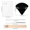 Acrylic Cosmetic Makeup Palette, Makeup Mixing Tray with Makeup Spatula Metal Mirror for Beauty Salon Color Cream Liquid Foundation Mixing Palette (10 Pcs Makeup Spatula Sets)