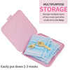 Mask Storage Case Portable Mask Case Masks Organizer for Recyclable, Dust Mask Storage Box for Pollution Prevention 1 Pack (Pink)
