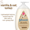 Johnson's Baby Skin Nourish Moisturizing Baby Lotion for Dry Skin with Vanilla & Oat Scents, Gentle & Lightweight Body Lotion for The Whole Family, Hypoallergenic, Dye-Free, 16.9 fl. oz