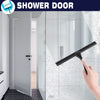 Shower Squeegee, 10-Inch Matte Black Squeegee, All-Purpose Stainless Steel Squeegee for Bathroom, Shower Doors, Mirrors, Tiles and Car Windows - 100% Streak Free