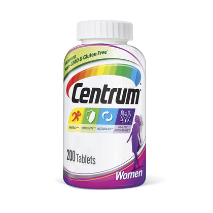 Centrum Women Multivitamin / Multimineral Supplement Tablet, Vitamin D3 (200 Count) (Package May Vary)